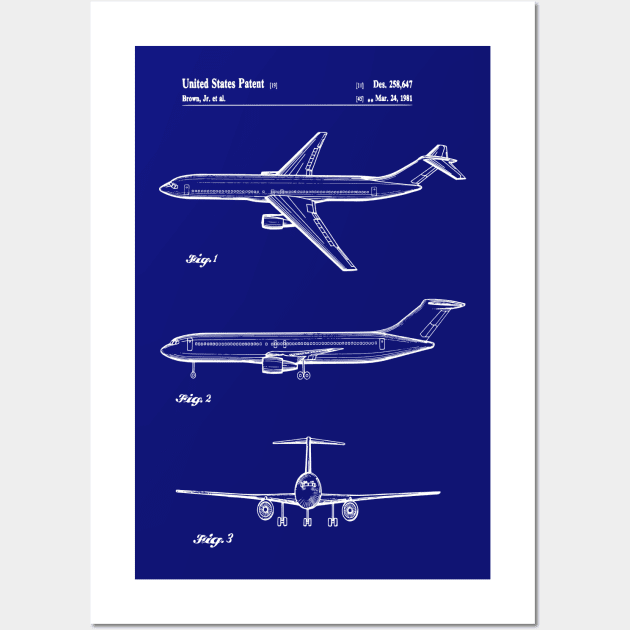 Boeing 777 Airliner Patent Blueprint Wall Art by MadebyDesign